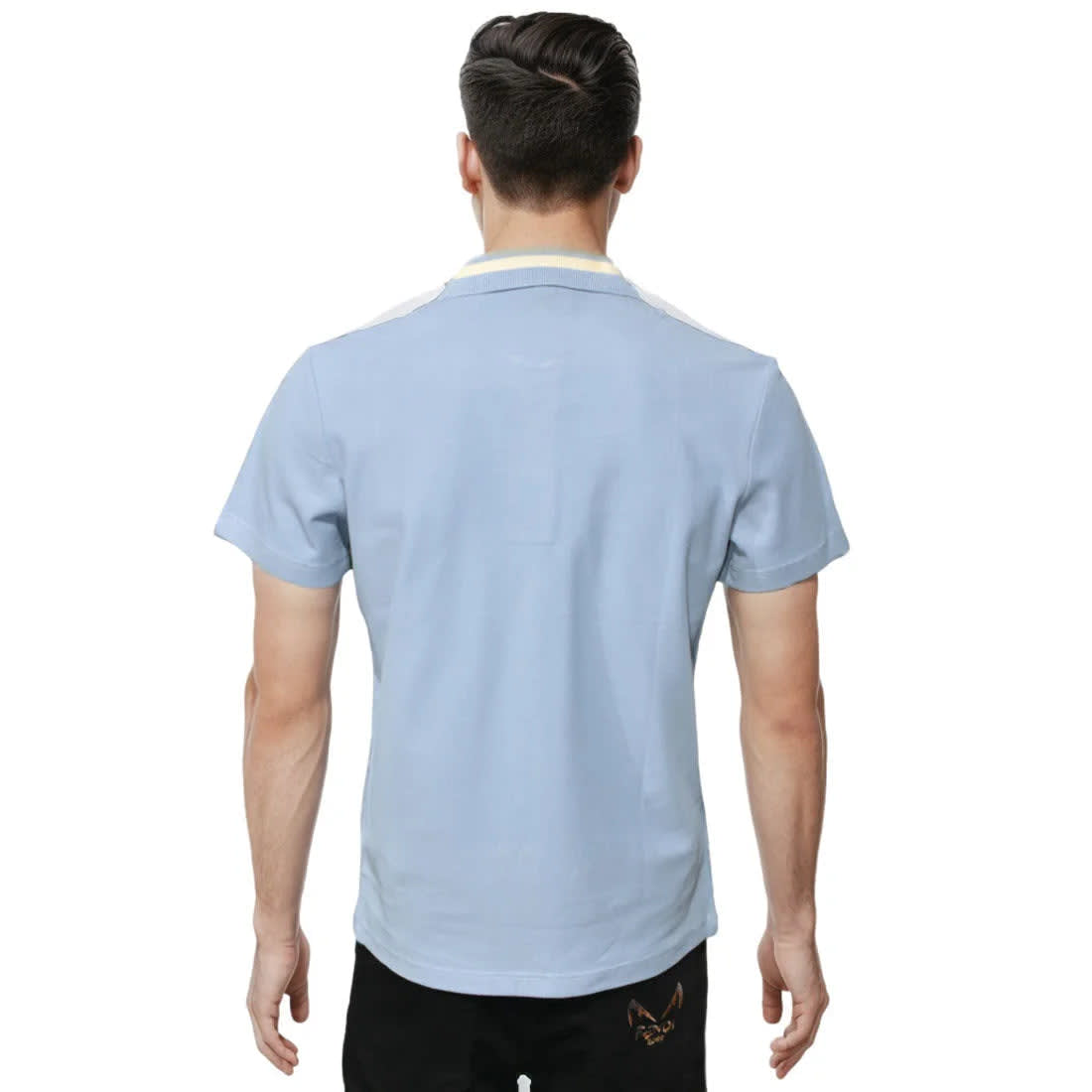 Salvatore Ferragamo Embroidered logo Sky Blue Polo T-shirt-1