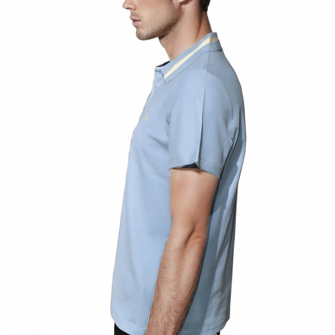 Salvatore Ferragamo Embroidered logo Sky Blue Polo T-shirt-3