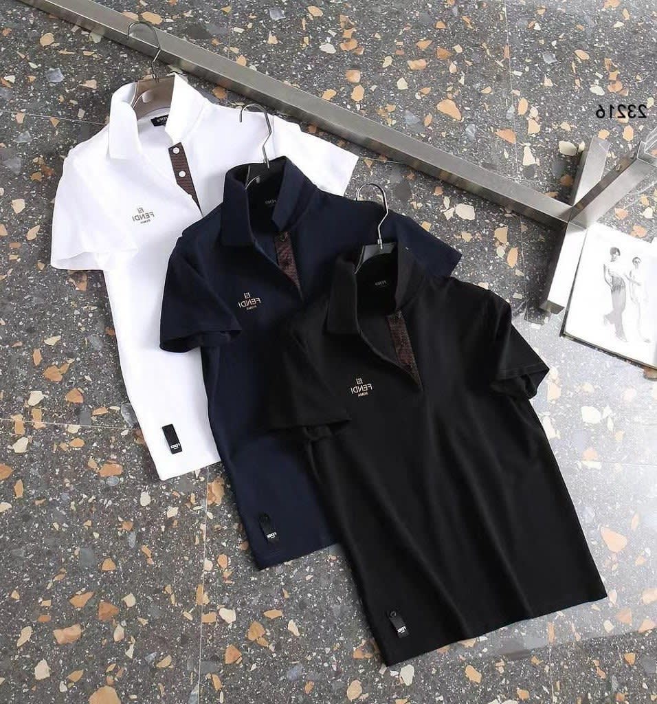 Fendi Blue Premium Quality Polo Tees-2