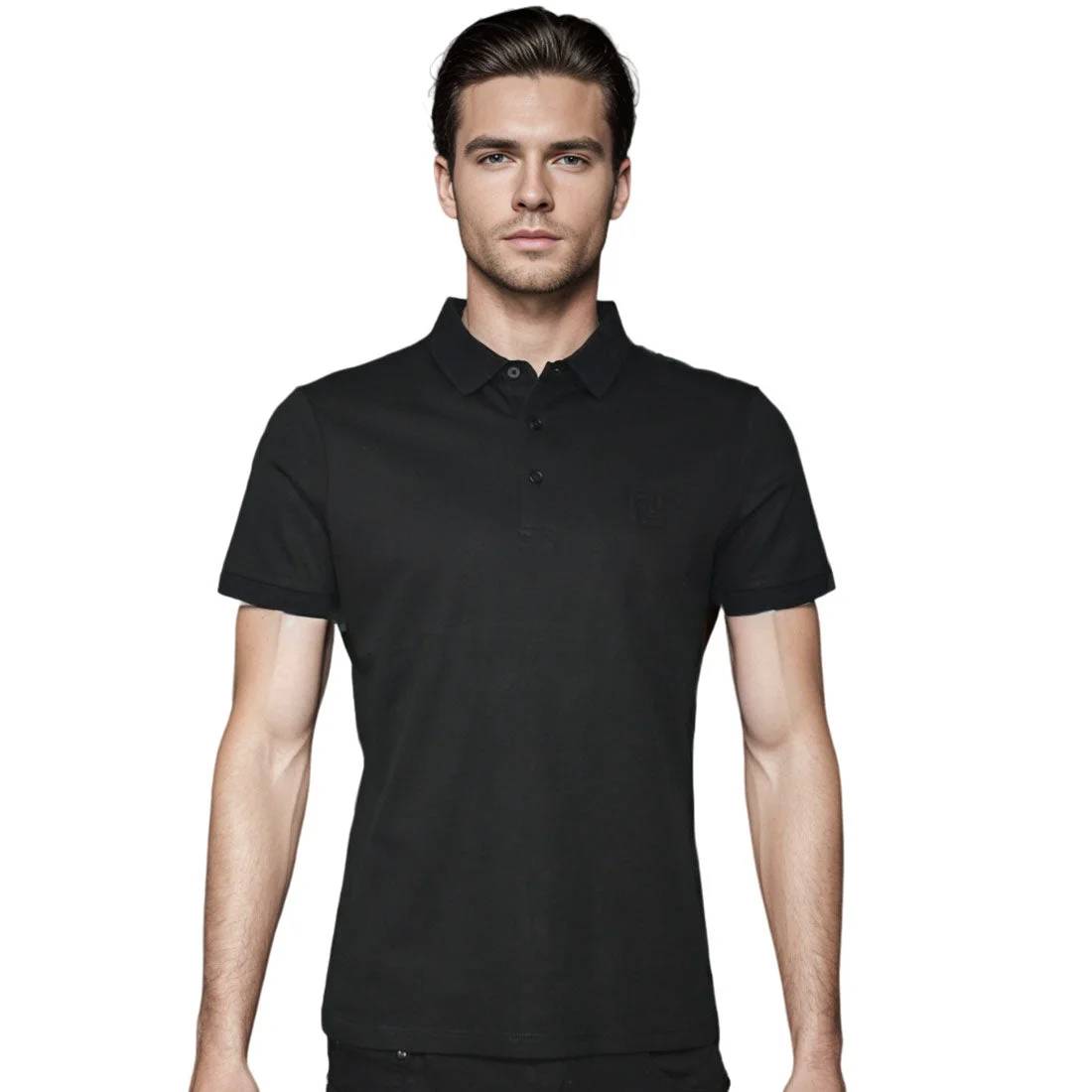 Fendi Embossed logo Black Premium Quality T-shirt-0