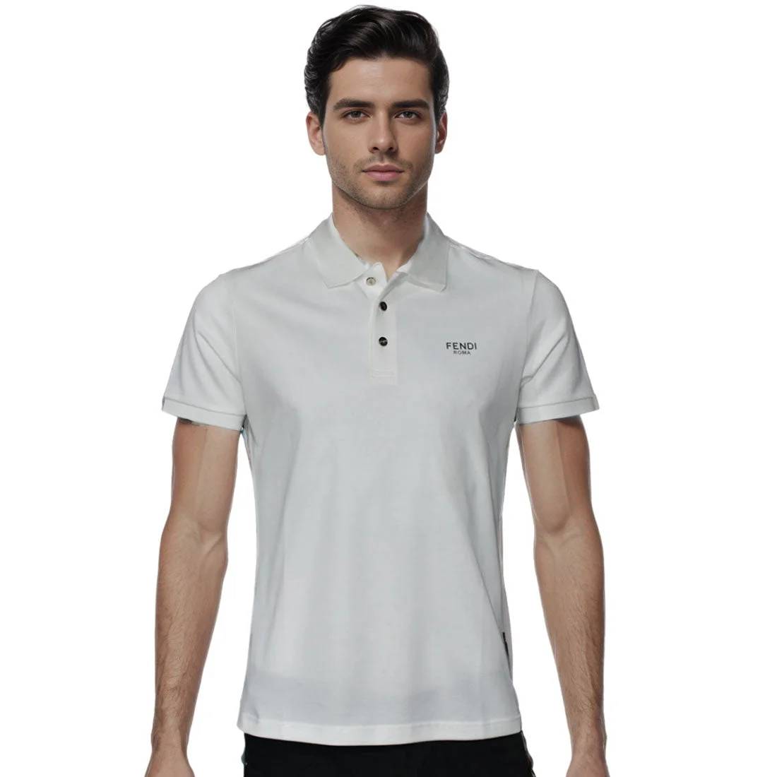 Fendi White Premium Quality T-shirt-0