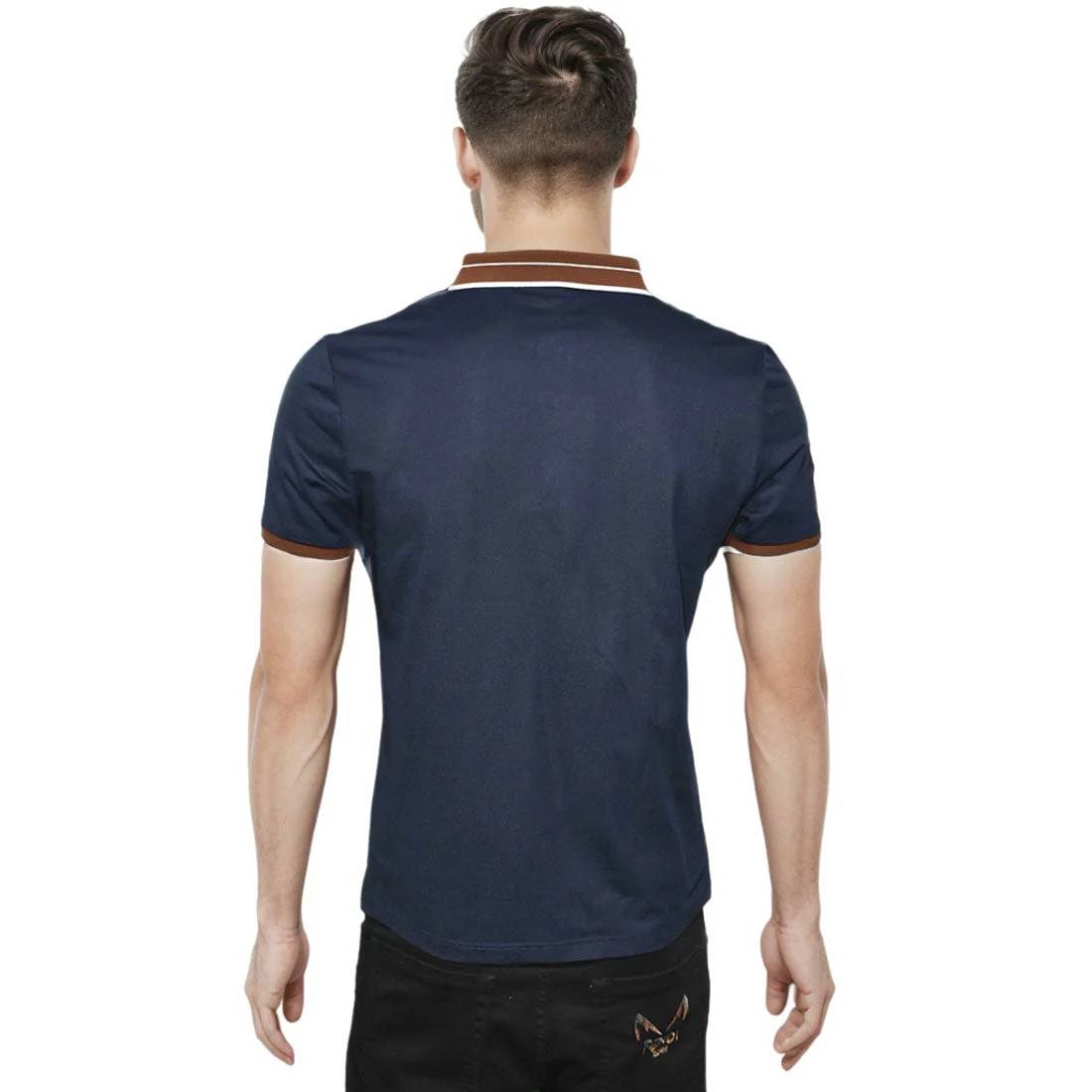 Salvatore Ferragamo Embroidered logo Navy Blue T-shirt-1