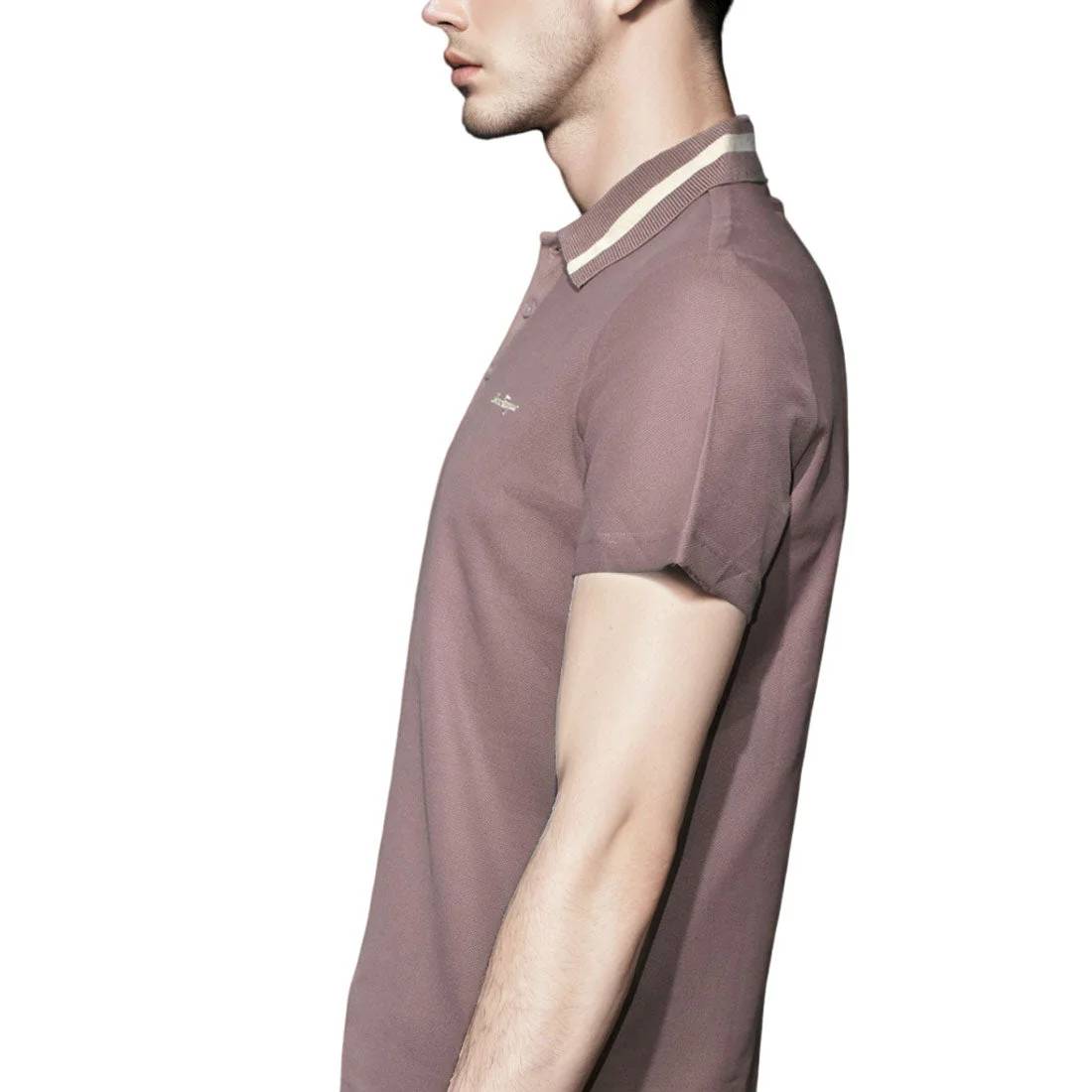 Salvatore Ferragamo Embroidered logo Red Wood Polo T-shirt-3