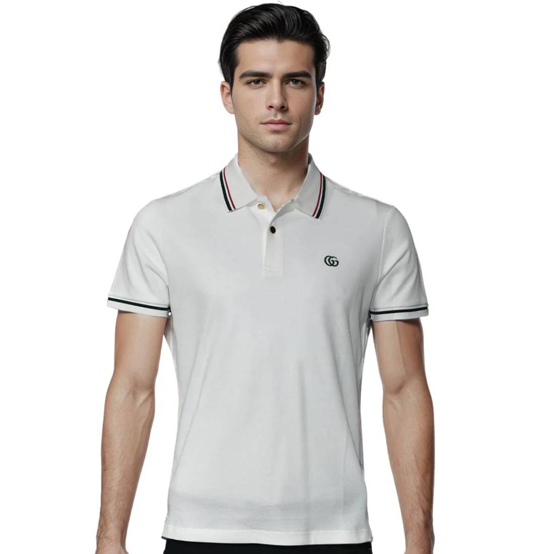 Gucci Embroidery Logo White Premium T-shirt-0