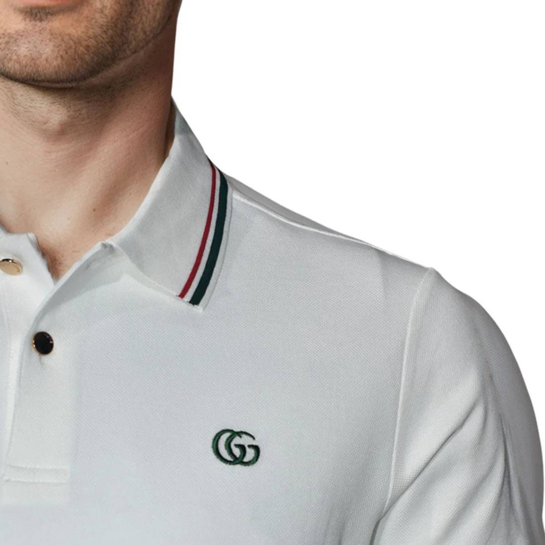 Gucci Embroidery Logo White Premium T-shirt-4