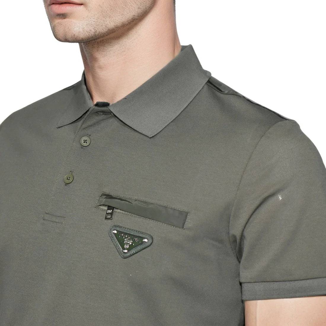 Prada Green Premium Stretch Cotton Polo T-shirt-2