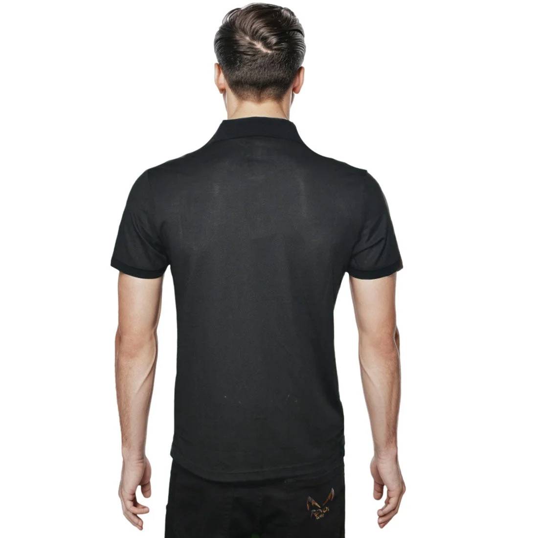 HUGO BOSS Black Embossed Stacked Logo T-shirt-1