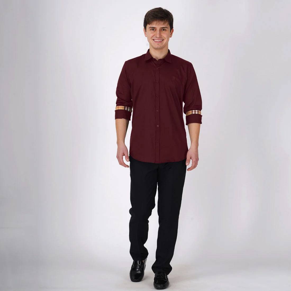 Burberry Wine Premium Quality Shirt-3