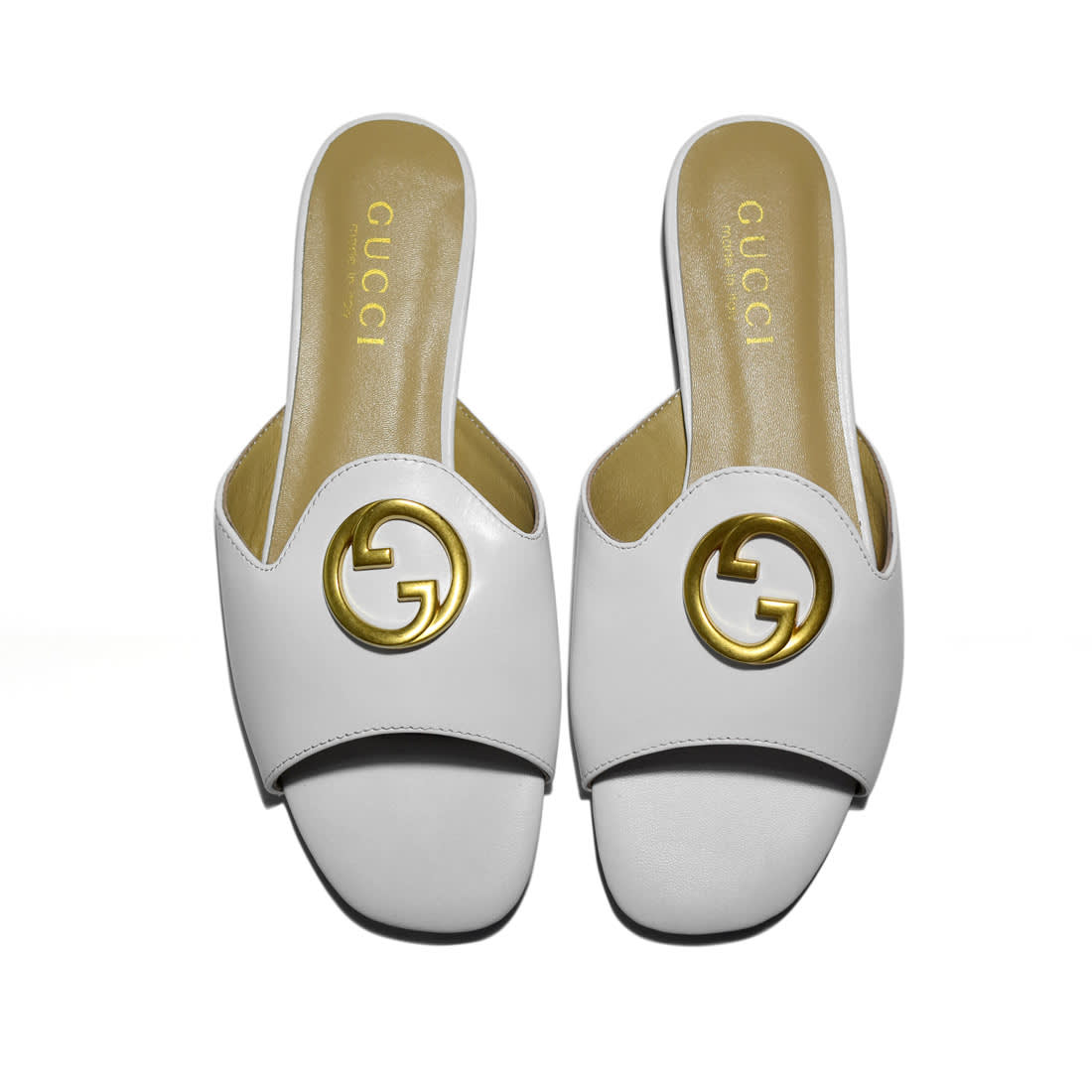 Gucci White Premium Quality Women's Flat Sandals-5