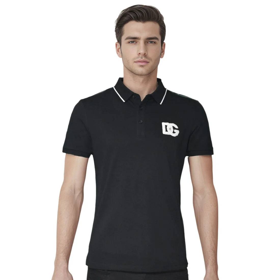 Dolce & Gabbana Embroidery logo Black Premium T-shirt-0