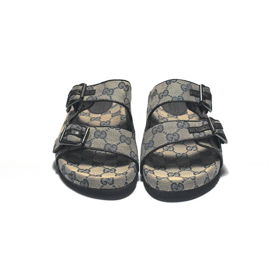 Gucci GG Canvas Cream & Black Mens Flip-flops-4