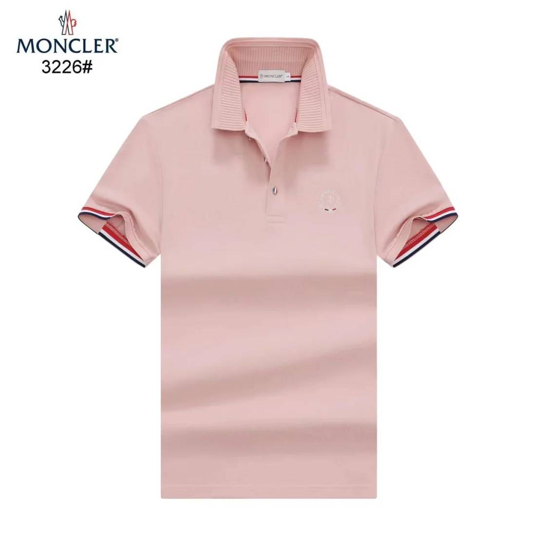 Moncler Embroidered logo Pink Premium T-shirt-6