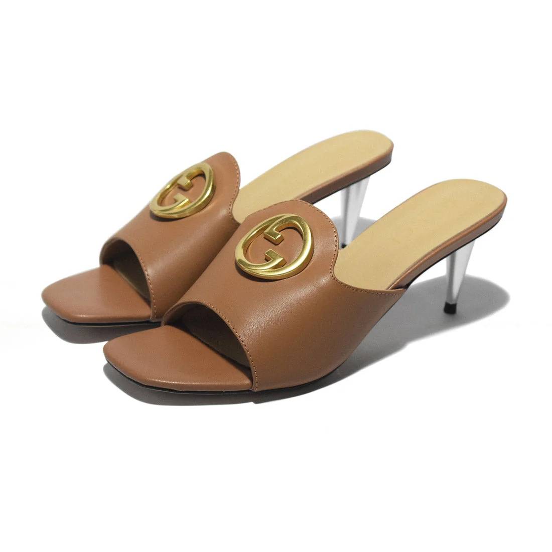 Gucci Brown Premium Quality Heels Sandals-0