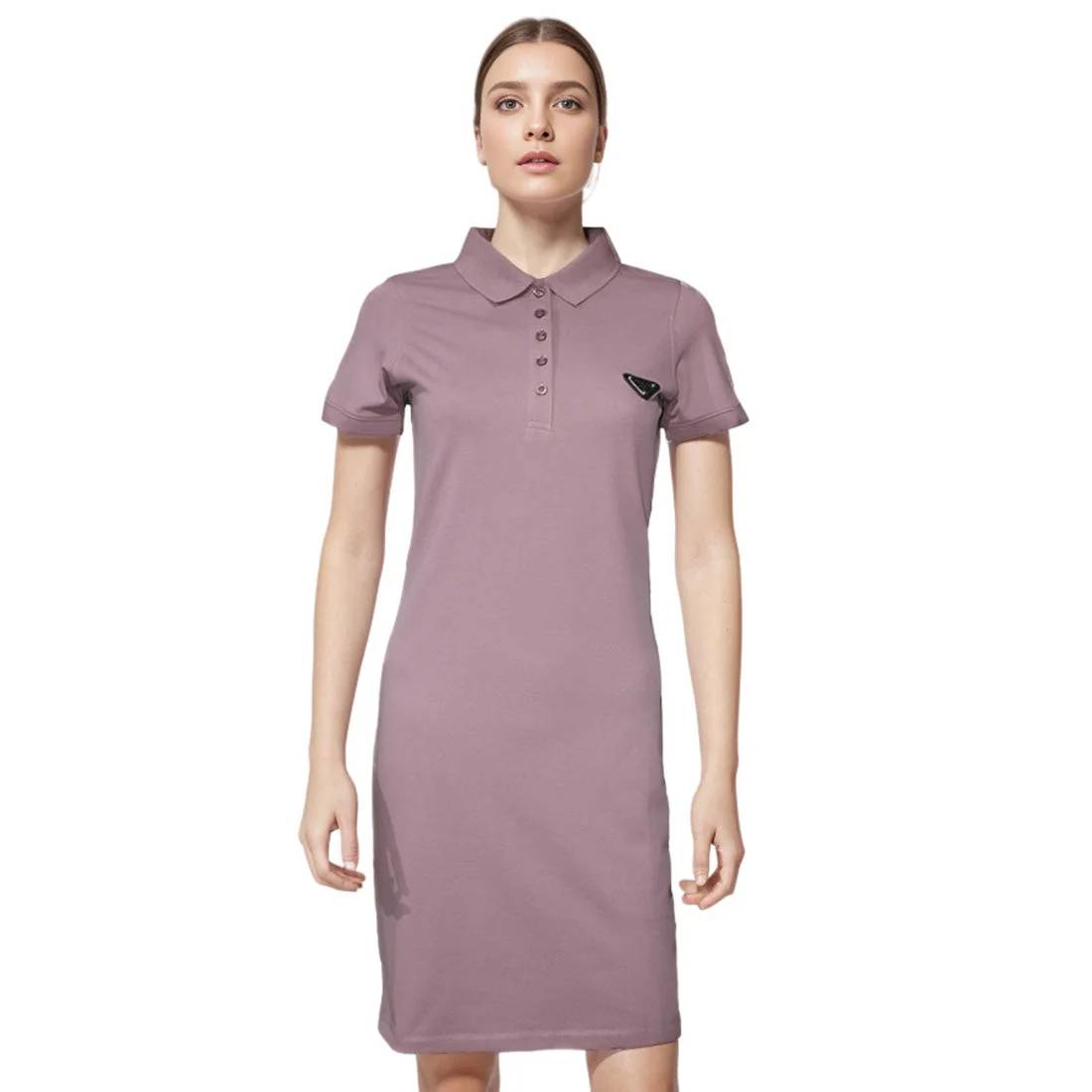 Prada Re-Nylon Logo Purple Premium Dress-1