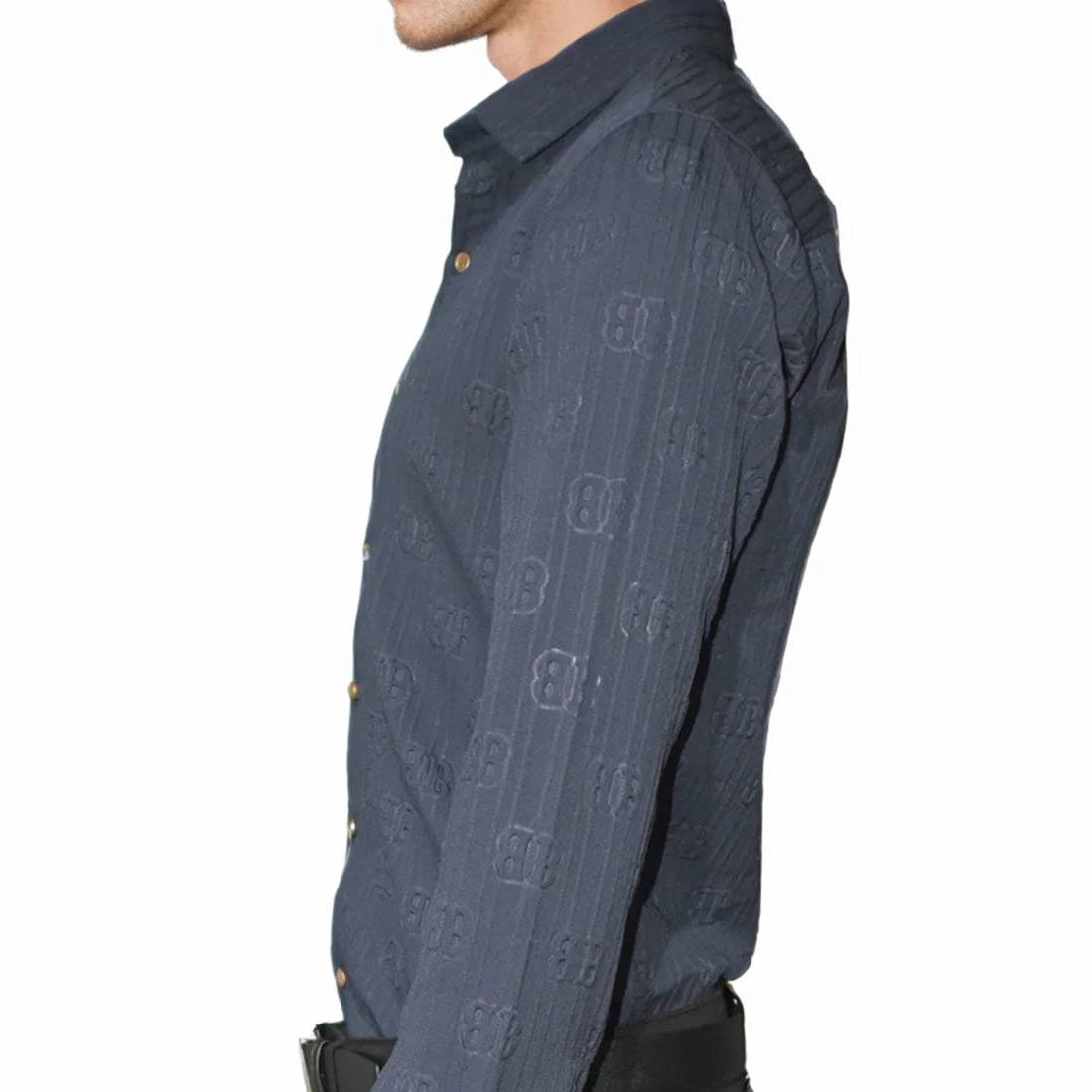 Balenciaga Blue Premium Quality Designer Shirt-2