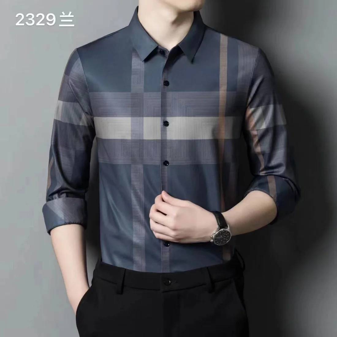 Burberry Checked Green Premium Quality Formal Shirt-3