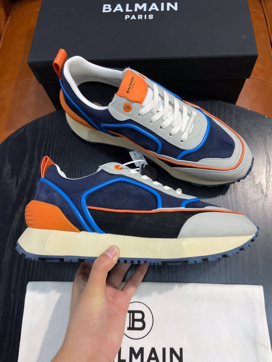 Balmain Blue Premium Quality Sneakers-1