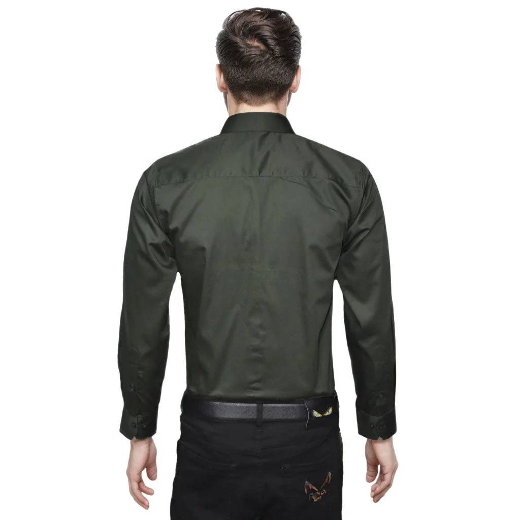 Balmain Green Premium Quality Long Sleeve Shirt-1