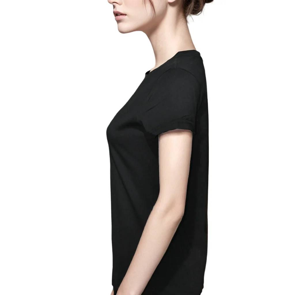 Fendi Black Premium Quality Women T-shirt-2