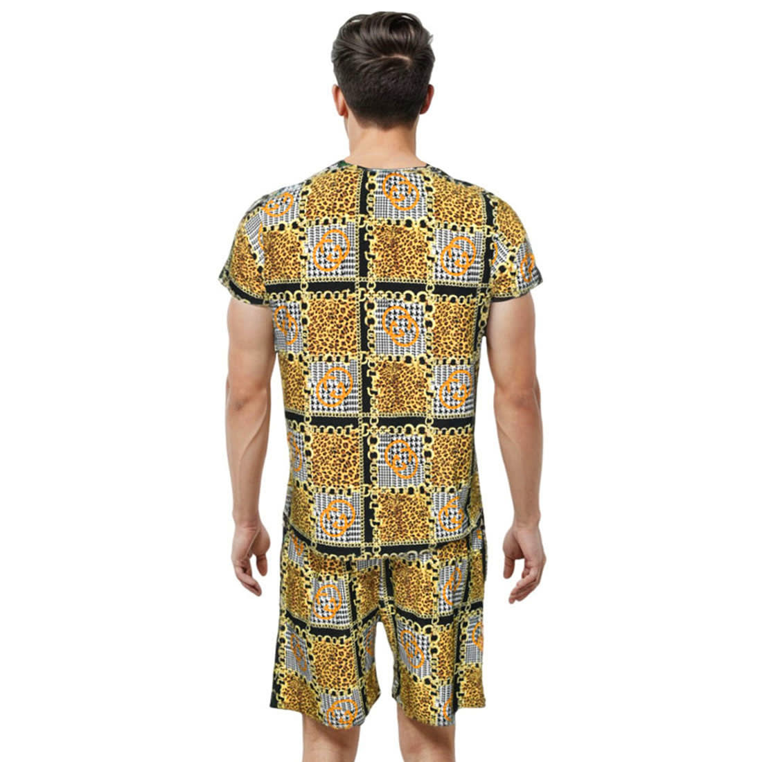 Gucci Printed Golden Premium Quality Shirt & Shorts Combo-1