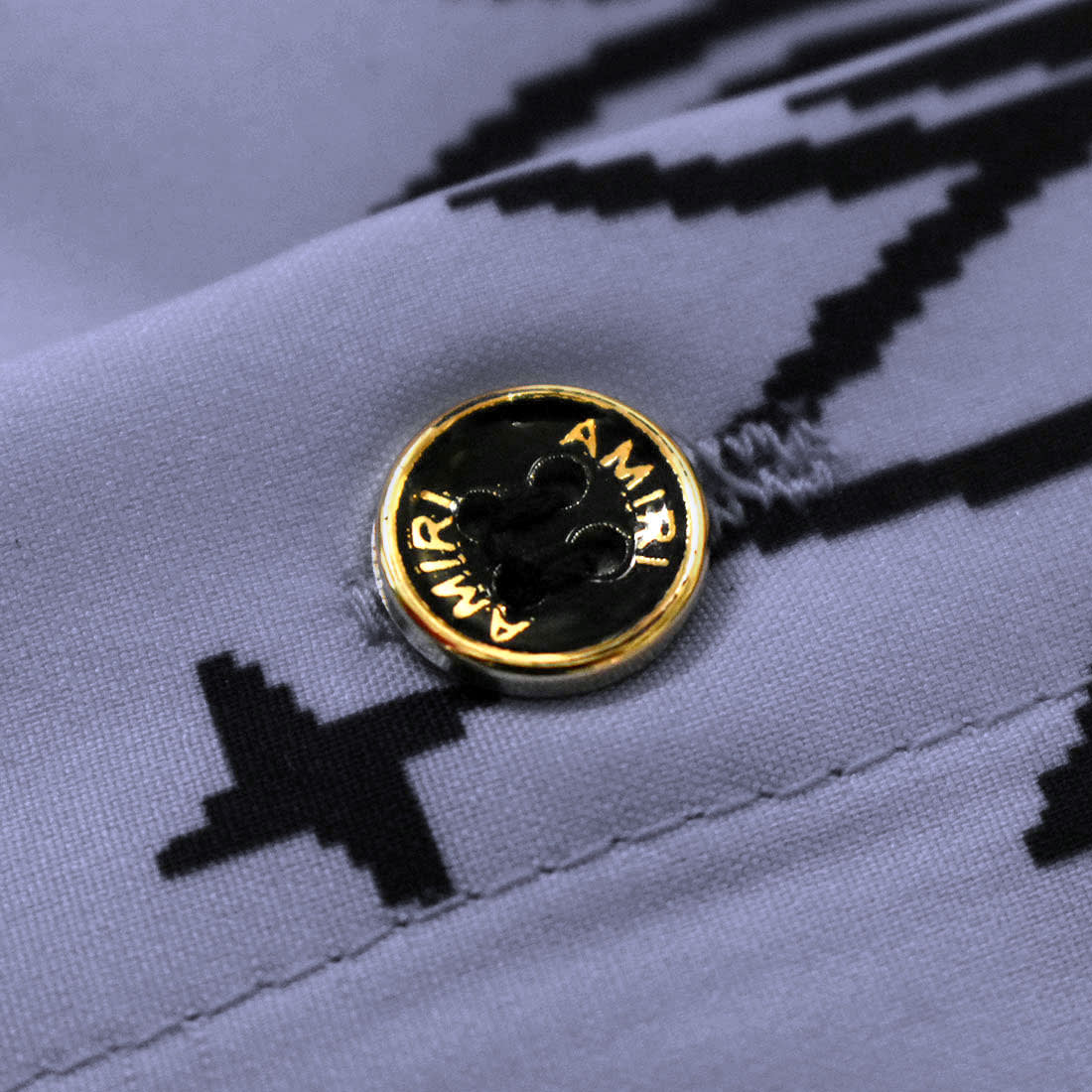 Amiri Bandana SS Polo Purple Shirt-4