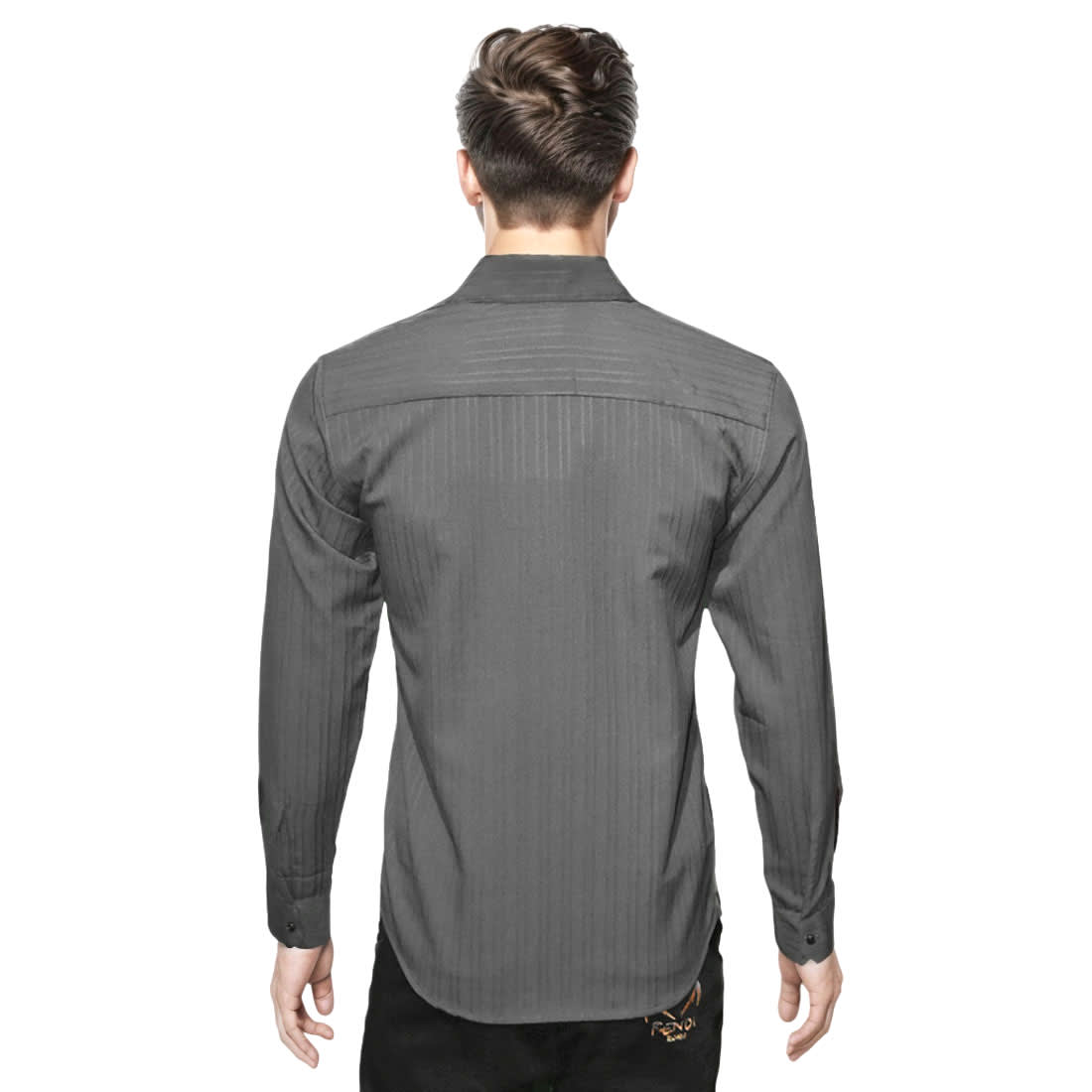 Burberry Embossed Pocket Logo Grey Premium Quality Shirt-1