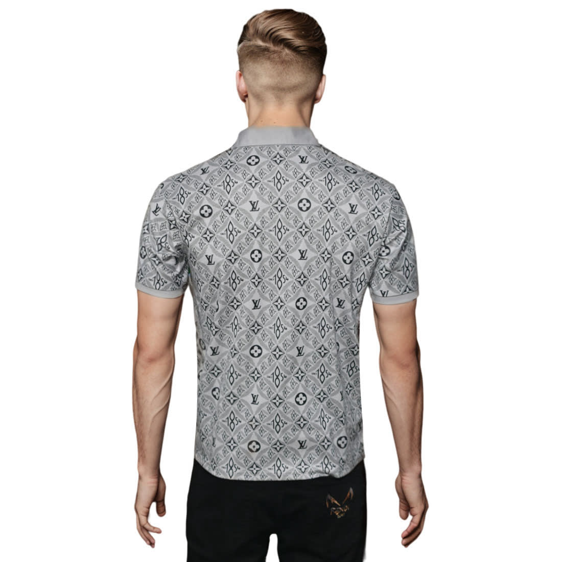 Louis Vuitton Grey Premium Quality T-shirt-1