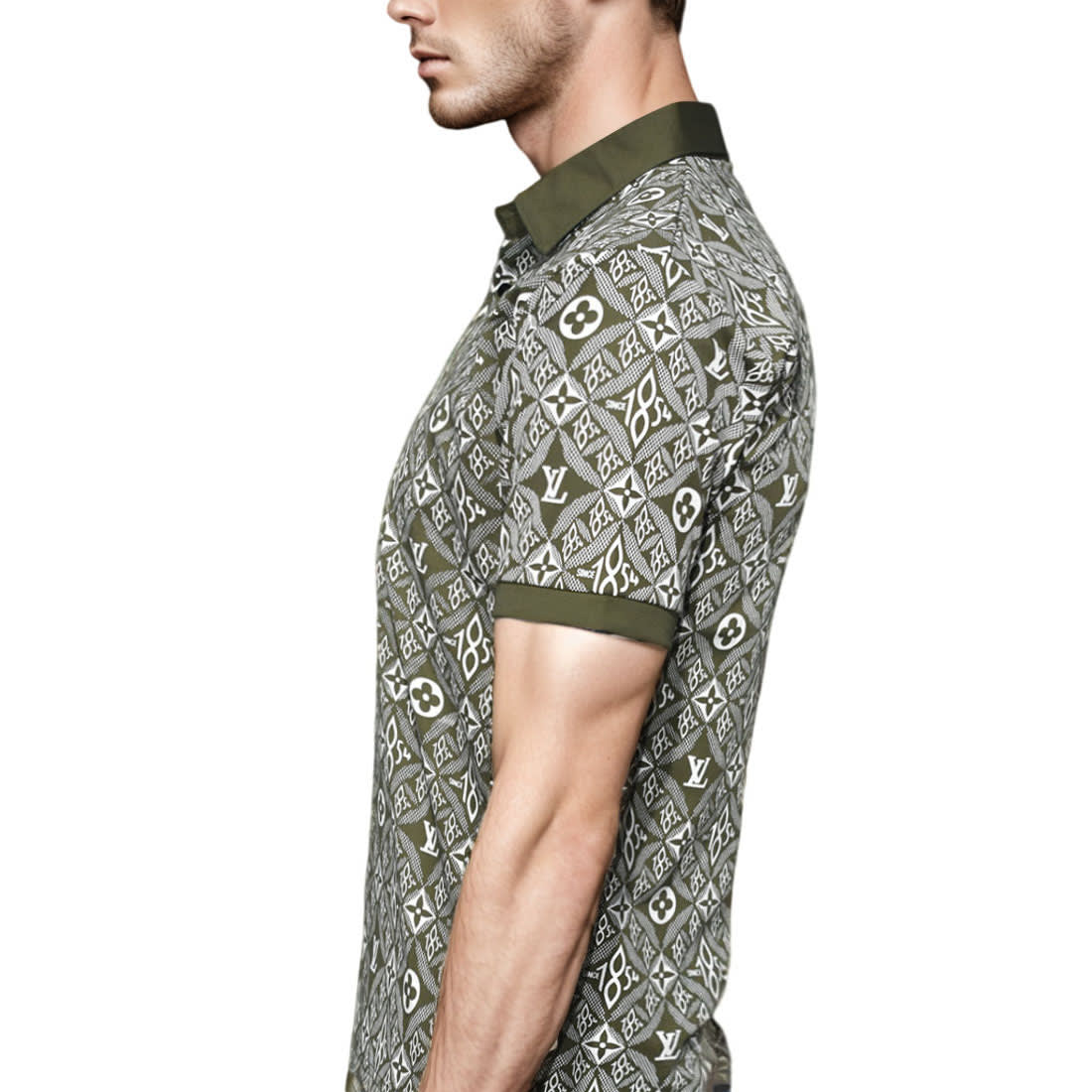 Louis Vuitton Green Premium Quality T-shirt-2