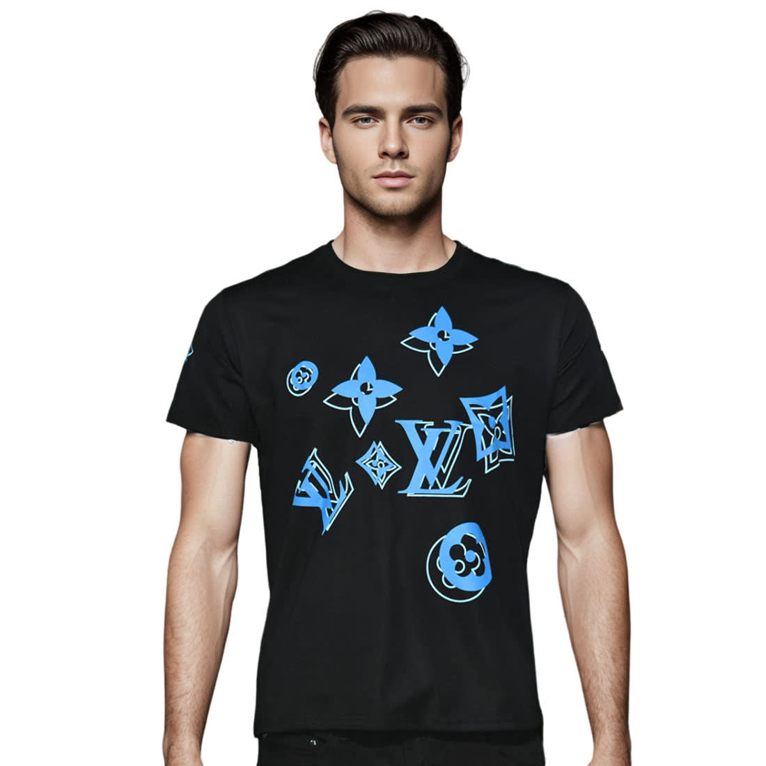 Louis Vuitton Black Premium Monogram T-shirt-0