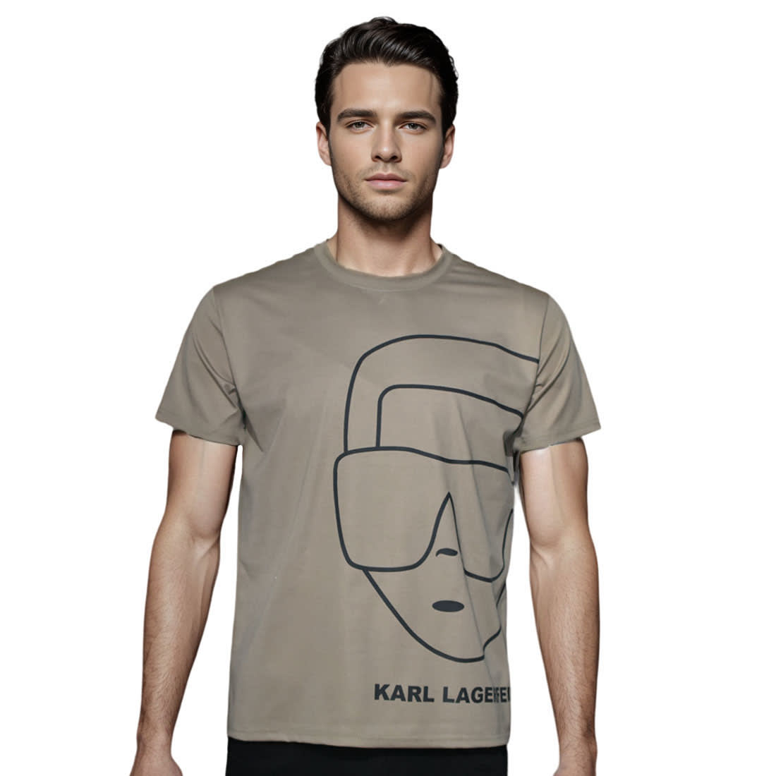 Karl Lagerfeld Brown k-ikonik Premium T-shirt-0
