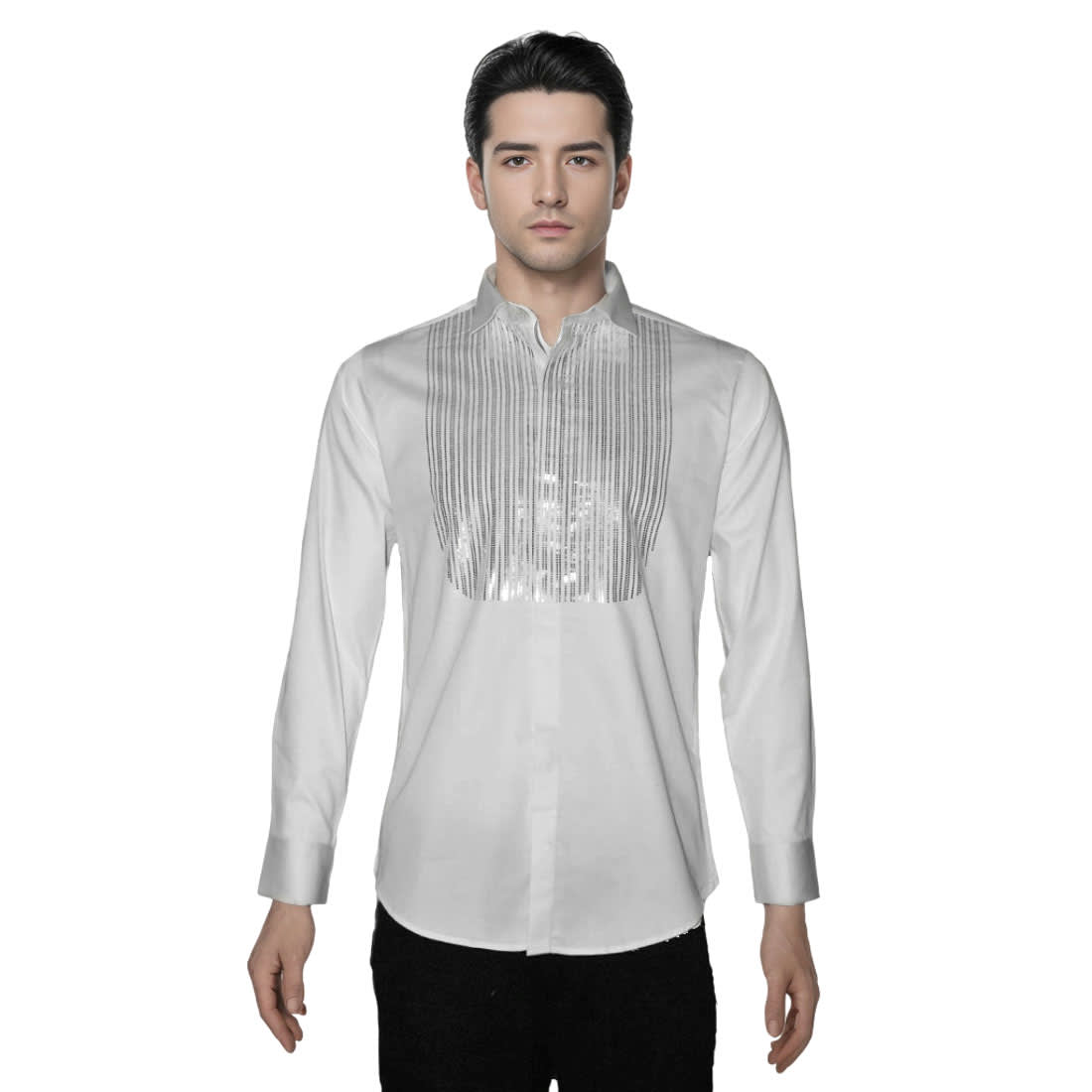 Armani Exchange White Premium Quality Tuxedo Shirt-6