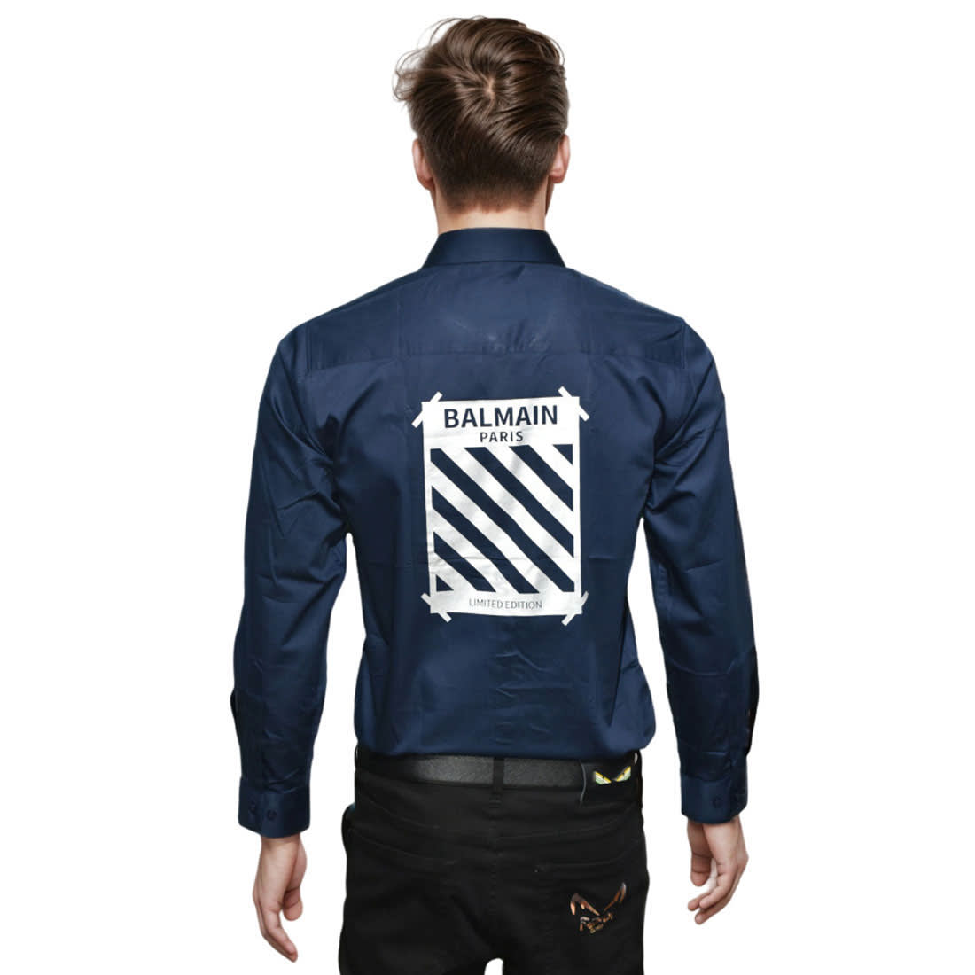 Balmain Blue Premium Quality Shirt-1