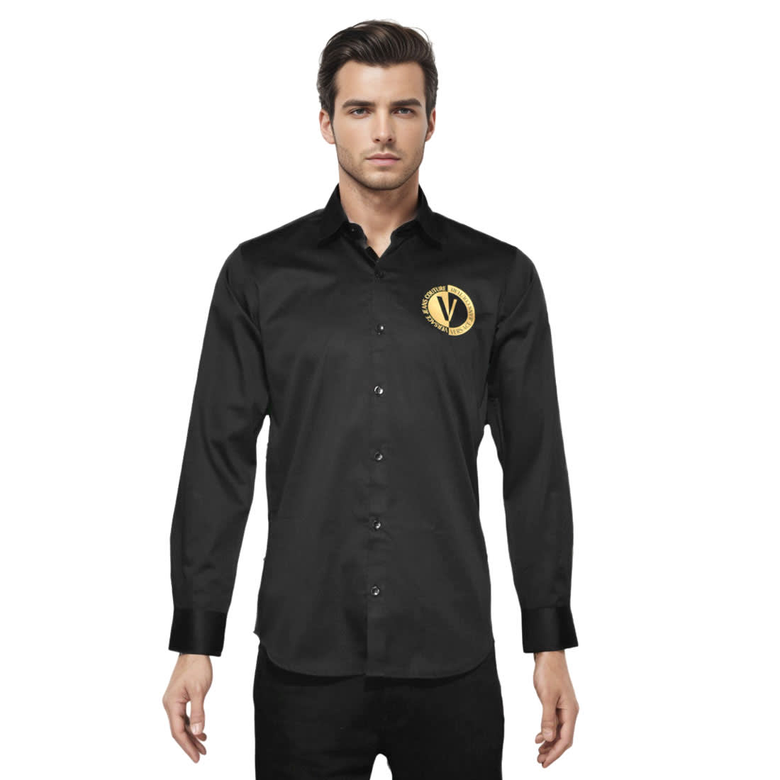 Versace Black V-Emblem Shirt-5