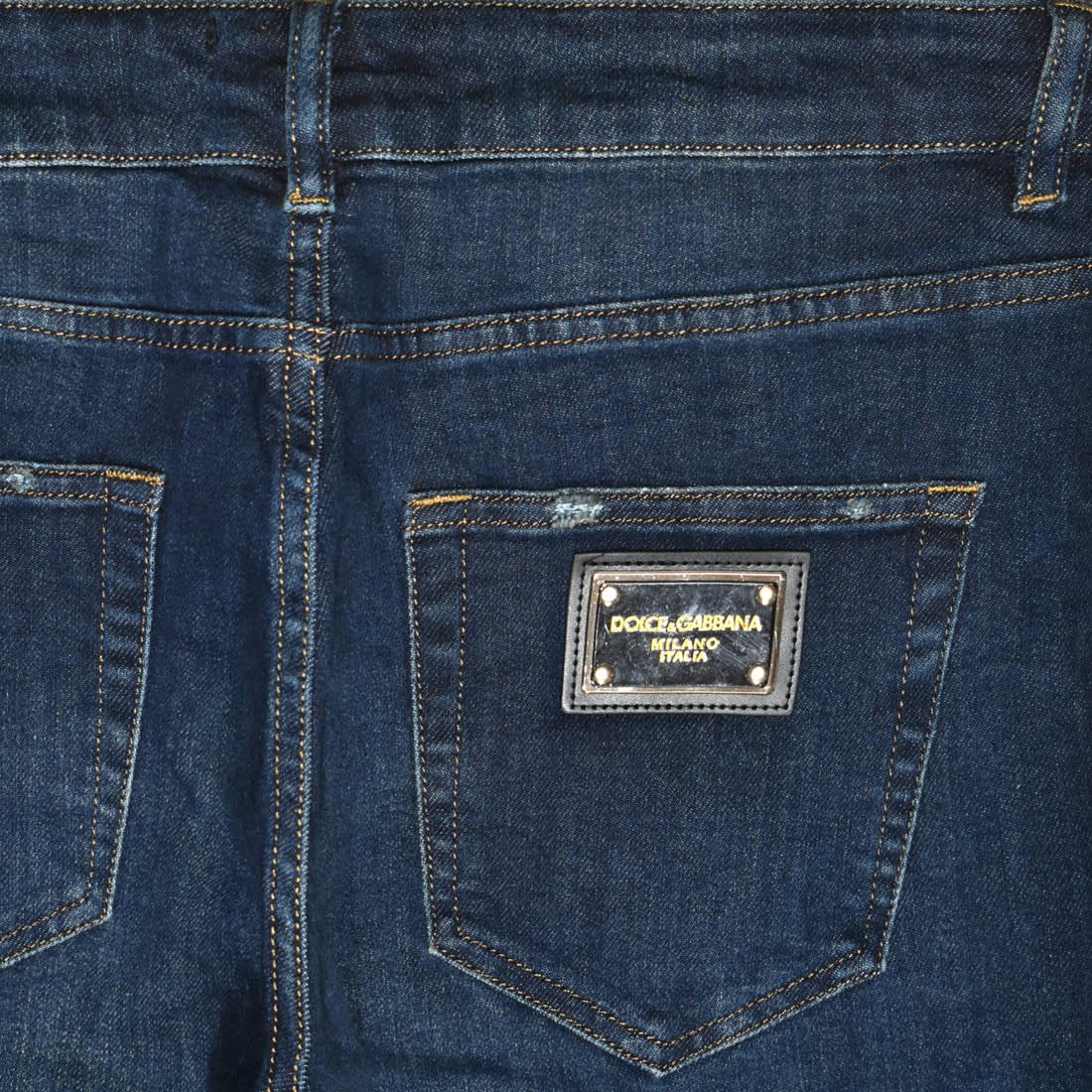 Dolce & Gabbana Dark Blue Ripped Premium Jeans-3