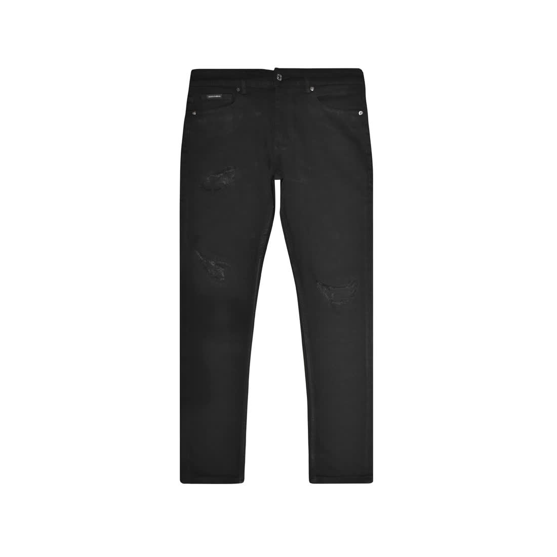 Dolce & Gabbana Black Ripped Premium Jeans-0