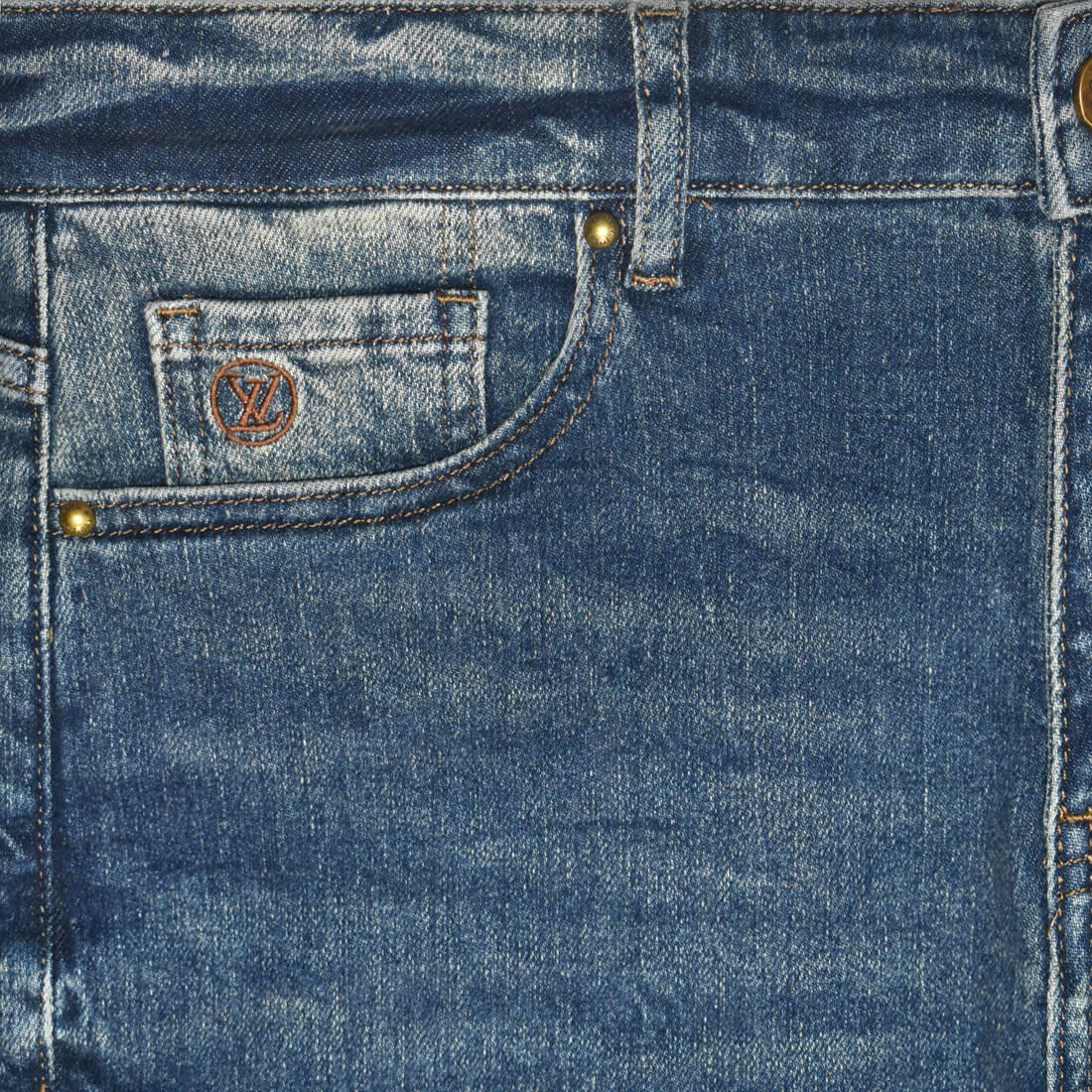 Louis Vuitton Dark Blue Premium Quality Jeans-2