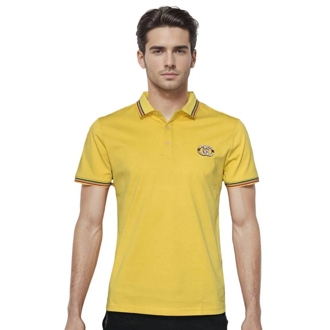 Gucci Embossed Logo Yellow Premium Quality T-shirt-0
