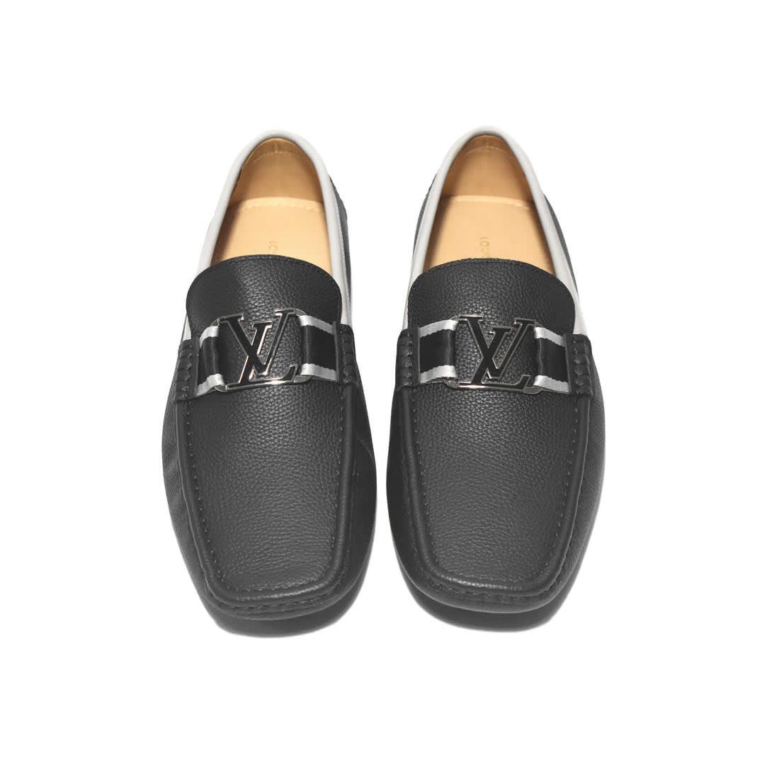 Louis Vuitton Black & Grey Premium Quality Loafer-3