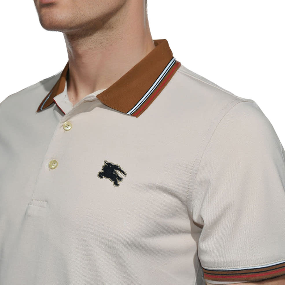 Burberry Embossed Logo Cream Premium Quality T-shirt-2
