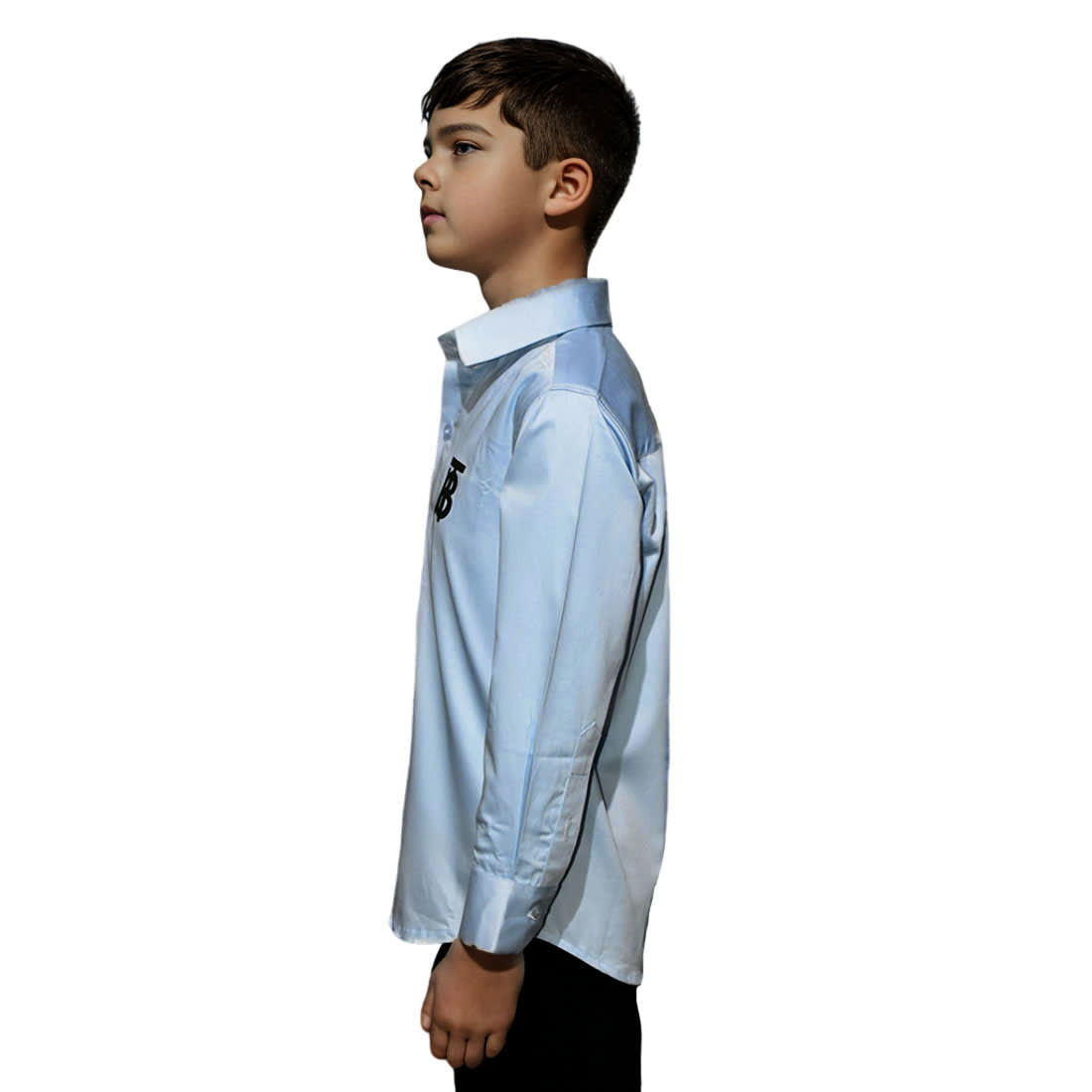Burberry Embroidered Premium Sky Blue Kids Shirt-2
