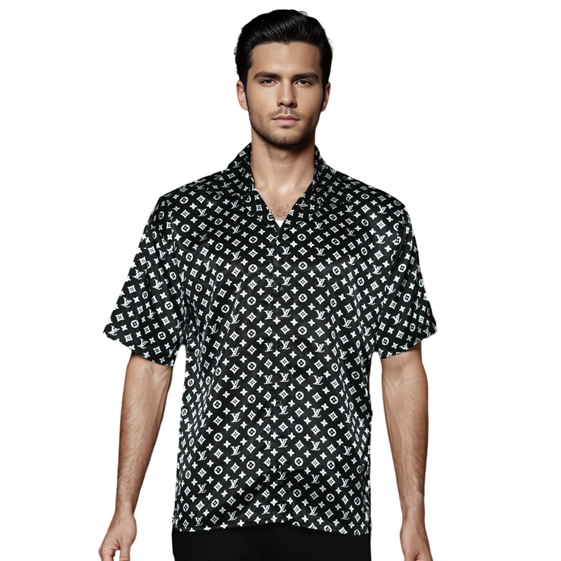 Louis Vuitton Black Monogram Printed Shirt-0