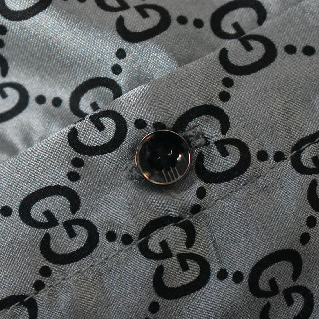 Gucci GG Printed Grey Shirt-4