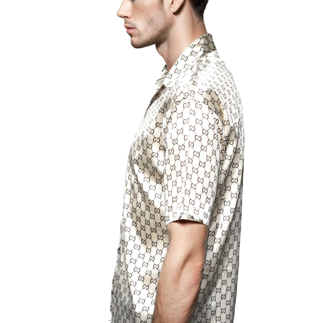 Gucci GG Printed Cream Shirt-2