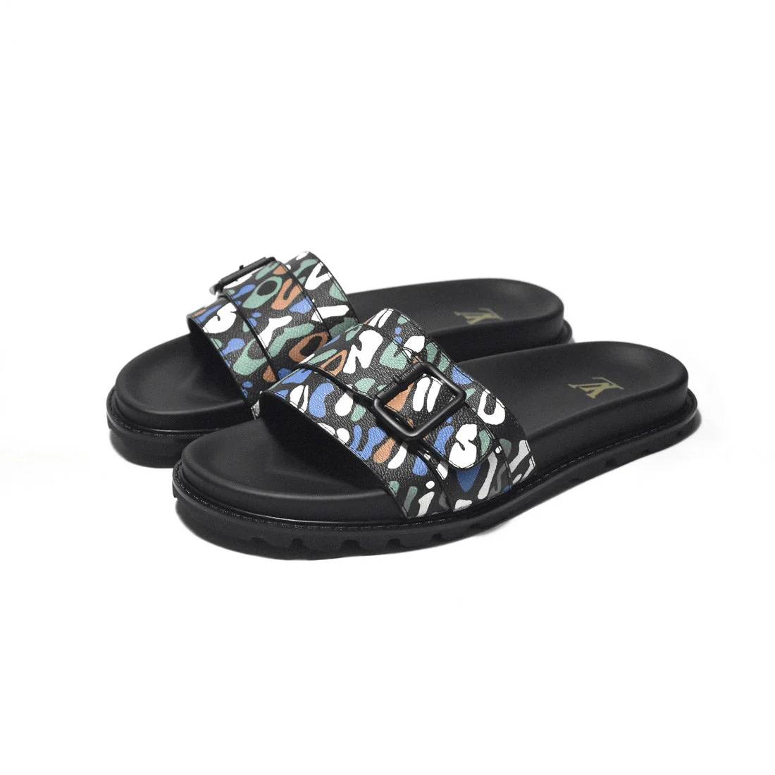 Louis Vuitton Black Premium Quality Men's Flip-flops-0