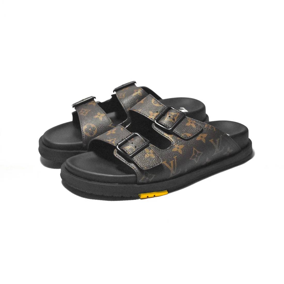 Louis Vuitton Black Premium Quality Men's Flip-flops-0