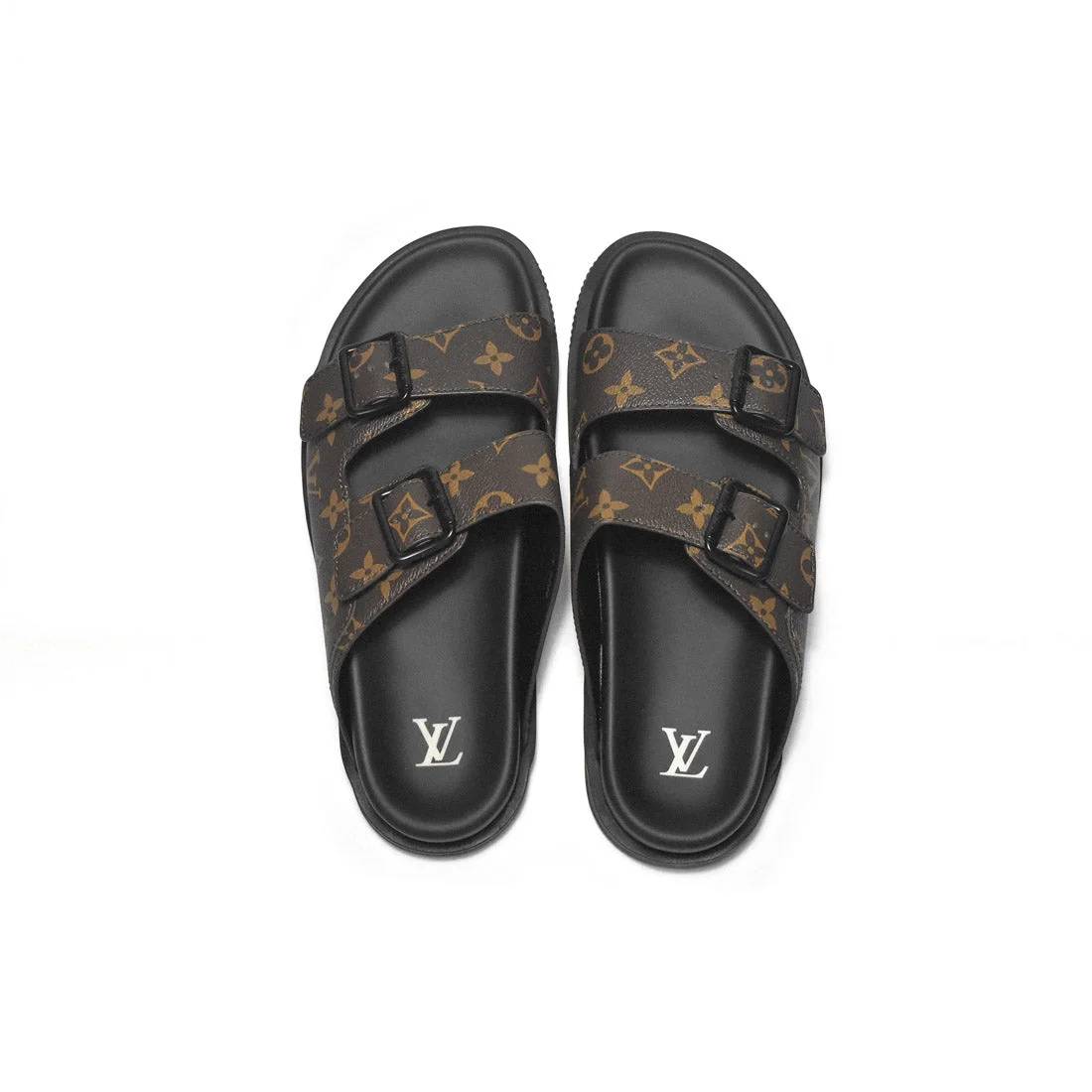 Louis Vuitton Black Premium Quality Men's Flip-flops-3