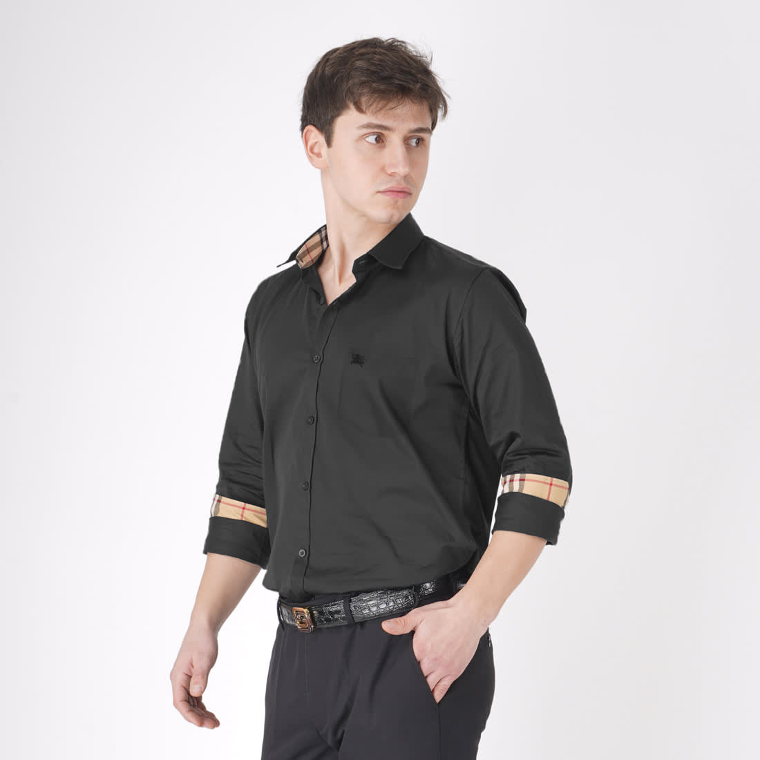 Burberry Black Premium Quality Shirt-3
