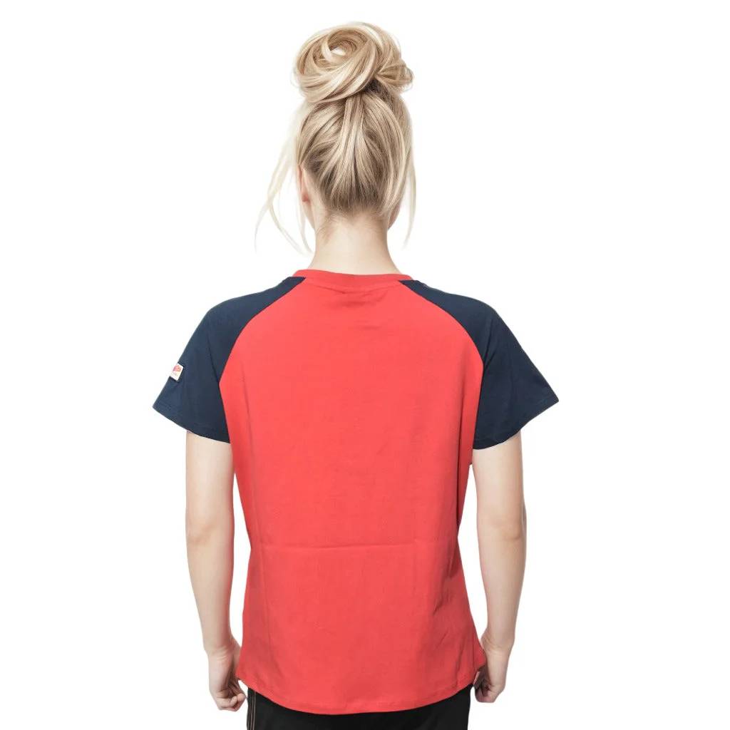 Superdry Red Premium Quality Women T-shirt-1