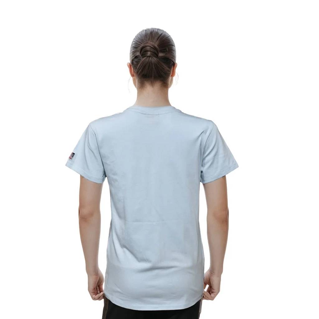 Superdry Sky Blue Premium Quality Women T-shirt-1