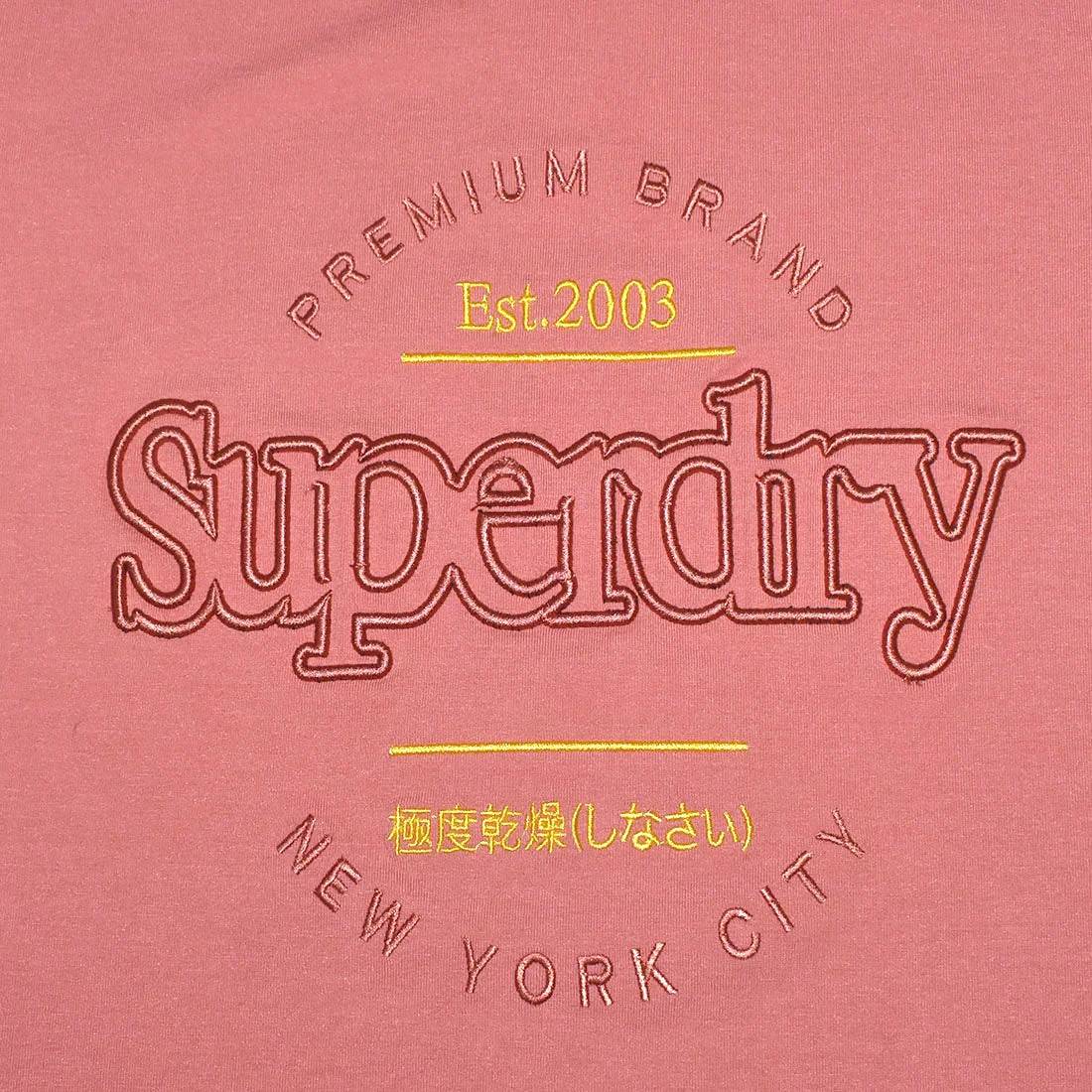 Superdry Pink Premium Quality Women T-shirt-3